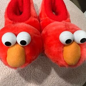 Plush Red Kids Slippers